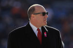 DENVER, CO - JANUARY 01:  Kansas City Chiefs General Manager Scott Pioli looks on from the sidelines as the Chiefs prepare to face the Denver Broncos at Sports Authority Field at Mile High on January 1, 2012 in Denver, Colorado.  (Photo by Doug Pensinger/Getty Images)