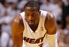MIAMI, FL - MAY 15: Dwyane Wade #3 of the Miami Heat looks on during Game Two of the Eastern Conference Semifinals in the 2012 NBA Playoffs against the Indiana Pacers at AmericanAirlines Arena on May 15, 2012 in Miami, Florida. NOTE TO USER: User expressly acknowledges and agrees that, by downloading and/or using this Photograph, User is consenting to the terms and conditions of the Getty Images License Agreement.  (Photo by Mike Ehrmann/Getty Images)