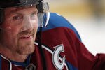 DENVER, CO - MARCH 01:  Milan Hejduk #23 of the Colorado Avalanche looks on as he warms up prior to facing the Columbus Blue Jackets at the Pepsi Center on March 1, 2012 in Denver, Colorado. The Blue Jackets defeated the Avalanche 2-0.  (Photo by Doug Pensinger/Getty Images)