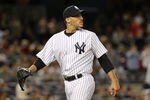NEW YORK, NY - MAY 18:  Andy Pettitte #46 of the New York Yankees watches an inning ending out agianst the Cincinnati Redsat Yankee Stadium on May 18, 2012 in the Bronx borough of New York City.  (Photo by Nick Laham/Getty Images)