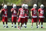TEMPE, AZ - MAY 11:  Cornerback Jamell Fleming #29 (C) of the Arizona Cardinals lines up with the defense in the minicamp at the team's training center facility on May 11, 2012 in Tempe, Arizona.  (Photo by Christian Petersen/Getty Images)