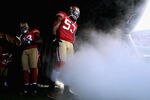 SAN FRANCISCO, CA - JANUARY 14:   NaVorro Bowman #53 of the San Francisco 49ers and his team prepare to take the field for the start of the NFC Divisional playoff game against the New Orleans Saints at Candlestick Park on January 14, 2012 in San Francisco, California.  (Photo by Ezra Shaw/Getty Images)