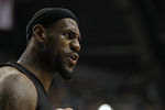 INDIANAPOLIS, IN - MAY 20: Lebron James #6 of the Miami Heat reacts after dunking the ball against the Indiana Pacers in Game Four of the Eastern Conference Semifinals in the 2012 NBA Playoffs at Bankers Life Fieldhouse on May 20, 2012 in Indianapolis, Indiana. The Heat defeated the Pacers 101-93. NOTE TO USER: User expressly acknowledges and agrees that, by downloading and/or using this photograph, User is consenting to the terms and conditions of the Getty Images License Agreement. (Photo by Jonathan Daniel/Getty Images)