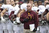 ANN ARBOR, MI - OCTOBER 01:  Head coach Jerry Kill of the Minnesota Golden Gophers stands on the sidelines before the game against the Michigan Wolverines at Michigan Stadium on October 1, 2011 in Ann Arbor, Michigan.  (Photo by Leon Halip/Getty Images)