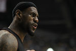 INDIANAPOLIS, IN - MAY 20: Lebron James #6 of the Miami Heat reacts after dunking the ball against the Indiana Pacers in Game Four of the Eastern Conference Semifinals in the 2012 NBA Playoffs at Bankers Life Fieldhouse on May 20, 2012 in Indianapolis, Indiana. The Heat defeated the Pacers 101-93. NOTE TO USER: User expressly acknowledges and agrees that, by downloading and/or using this photograph, User is consenting to the terms and conditions of the Getty Images License Agreement. (Photo by Jonathan Daniel/Getty Images)