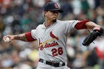 PITTSBURGH, PA - APRIL 22:  Kyle Lohse #26 of the St Louis Cardinals pitches against the Pittsburgh Pirates during the game on April 22, 2012 at PNC Park in Pittsburgh, Pennsylvania.  (Photo by Jared Wickerham/Getty Images)
