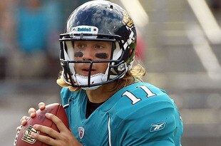 JACKSONVILLE, FL - NOVEMBER 27:  Blaine Gabbert #11 of the Jacksonville Jaguars attempts a pass during the game against the Houston Texans at EverBank Field on November 27, 2011 in Jacksonville, Florida.  (Photo by Sam Greenwood/Getty Images)