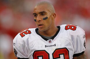 TAMPA, FL - SEPTEMBER 25:  Kellen Winslow #82 of the Tampa Bay Buccaneers looks on during a game against the Atlanta Falcons at Raymond James Stadium on September 25, 2011 in Tampa, Florida.  (Photo by Mike Ehrmann/Getty Images)