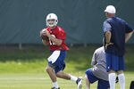 INDIANAPOLIS, IN - MAY 4: Andrew Luck #12 of the Indianapolis Colts participates during a rookie minicamp at the team facility on May 4, 2012 in Indianapolis, Indiana. (Photo by Joe Robbins/Getty Images)