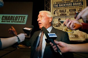 CONCORD, NC - JANUARY 20:  Former American Professional Wrestler Ric Flair speaks with the media during the NASCAR Sprint Media Tour hosted by Charlotte Motor Speedway, held at the Embassy Suites, on January 20, 2010 in Concord, North Carolina.  (Photo by Jason Smith/Getty Images)