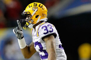 ATLANTA, GA - DECEMBER 03:  Odell Beckham #33 of the LSU Tigers against the Georgia Bulldogs during the 2011 SEC Championship Game at Georgia Dome on December 3, 2011 in Atlanta, Georgia.  (Photo by Kevin C. Cox/Getty Images)