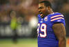 TORONTO, ON - OCTOBER 30:  Marcell Dareus #99 of the Buffalo Bills celebrates one of his 2.5 sacks against the Washington Redskins at Rogers Centre on October 30, 2011 in Toronto, Ontario. Buffalo won 23-0.  (Photo by Rick Stewart/Getty Images)