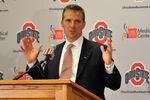 COLUMBUS, OH - NOVEMBER 28:  Urban Meyer speaks to the media after being introduced as the new head coach of Ohio State football on November 28, 2011 in Columbus, Ohio. (Photo by Jamie Sabau/Getty Images)