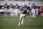 UNDATED - Eric Dickerson #29 of the Indianapolis Colts carries the ball up the field during a 1988 NFL season. (Photo by: Allen Steele/Getty Images)