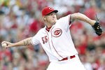 CINCINNATI, OH - MAY 12: Mat Latos #55 of the Cincinnati Reds pitches in the first inning against the Washington Nationals at Great American Ball Park on May 12, 2012 in Cincinnati, Ohio. (Photo by Joe Robbins/Getty Images)