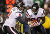 PHILADELPHIA, PA - DECEMBER 02:  Matt Schaub #8 of the Houston Texans hands the ball off to Andre Johnson #80 on  reverse against the Philadelphia Eagles at Lincoln Financial Field on December 2, 2010 in Philadelphia, Pennsylvania.  (Photo by Jim McIsaac/Getty Images)