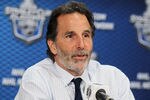 NEWARK, NJ - MAY 21:  Head coach John Tortorella of the New York Rangers speaks to the media after they lost 4 to 1 to the New Jersey Devils in Game Four of the Eastern Conference Final during the 2012 NHL Stanley Cup Playoffs at the Prudential Center on May 21, 2012 in Newark, New Jersey.  (Photo by Bruce Bennett/Getty Images)