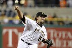 PITTSBURGH, PA - MAY 21:  Joel Hanrahan #52 of the Pittsburgh Pirates closes out the game against the New York Mets during the game on May 21, 2012 at PNC Park in Pittsburgh, Pennsylvania.  The Pirates defeated the Mets 5-4.  (Photo by Justin K. Aller/Getty Images)