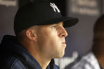 NEW YORK, NY - MAY 10:  Brett Gardner #11 of the New York Yankees looks on from the bench during the game against the Tampa Bay Rays at Yankee Stadium on May 10, 2012 in the Bronx borough of New York City.  (Photo by Mike Stobe/Getty Images)