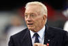 ARLINGTON, TX - NOVEMBER 24:  Dallas Cowboys owner Jerry Jones works the sidelines during pregame warm-up during the Thanksgiving Day game at Cowboys Stadium on November 24, 2011 in Arlington, Texas.  (Photo by Tom Pennington/Getty Images)