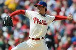 PHILADELPHIA, PA - APRIL 09: Starting pitcher Cole Hamels #35 of the Philadelphia Phillies delivers a pitch during the home opener against the Miami Marlins at Citizens Bank Park on April 9, 2012 in Philadelphia, Pennsylvania. (Photo by Drew Hallowell/Getty Images)
