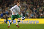 DUBLIN, IRELAND - FEBRUARY 29:  James McClean of Republic of Ireland in action during the International Friendly match between  Republic of Ireland and Czech Republic at Aviva Stadium on February 29, 2012 in Dublin, Ireland.  (Photo by Mike Hewitt/Getty Images)