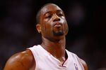 MIAMI, FL - MAY 22:  Dwyane Wade #3 of the Miami Heat shoots a technical foul after being hit in the eye during Game Five of the Eastern Conference Semifinals in the 2012 NBA Playoffs against the Indiana Pacers at AmericanAirlines Arena on May 22, 2012 in Miami, Florida. NOTE TO USER: User expressly acknowledges and agrees that, by downloading and/or using this Photograph, User is consenting to the terms and conditions of the Getty Images License Agreement.  (Photo by Mike Ehrmann/Getty Images)