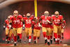 SAN FRANCISCO, CA - JANUARY 22:  (L-R) Alex Boone #75, Tavares Gooden #56, Ricky Jean Francois #95 and Chilo Rachal #62 of the San Francisco 49ers run onto the field to play against the New York Giants during the NFC Championship Game at Candlestick Park on January 22, 2012 in San Francisco, California.  (Photo by Ezra Shaw/Getty Images)