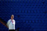 MADRID, SPAIN - MAY 21:  Coach Louis van Gaal looks on during the Bayern Munich training session prior to the UEFA Champions League Final match versus Inter Milan at the Estadio Santiago Bernabeu on May 21, 2010 in Madrid, Spain.  (Photo by Shaun Botterill/Getty Images)