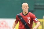 WASHINGTON, DC - JUNE 19:  Michael Bradley #4 of the United States dribbles the ball against Jamaica during the 2011 Gold Cup Quarterfinals on June 19, 2011 at RFK Stadium in Washington, D.C.  The United States won 2-0.  (Photo by Mitchell Layton/Getty Images)