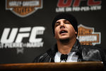 NEW YORK - MARCH 24:  Frank Mir of Las Vegas, Nevada speaks at a press conference for UFC 111 at Radio City Music Hall on March 24, 2010 in New York City.  Mir will face Shane Carwin of Denver, Colorado in the INterim heavyweight title bout.  (Photo by Jeff Zelevansky/Getty Images)