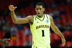ATLANTA, GA - MARCH 23:  Perry Jones III #1 of the Baylor Bears celebrates in the first half against the Xavier Musketeers during the 2012 NCAA Men's Basketball South Regional Semifinal game at the Georgia Dome on March 23, 2012 in Atlanta, Georgia.  (Photo by Streeter Lecka/Getty Images)