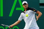 KEY BISCAYNE, FL - MARCH 27:  Andy Roddick in action against Juan Monaco of Argentina during Day 9 of the Sony Ericsson Open at Crandon Park Tennis Center on March 27, 2012 in Key Biscayne, Florida.  (Photo by Mike Ehrmann/Getty Images)