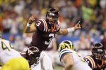 NEW ORLEANS, LA - JANUARY 03:  Logan Thomas #3 of the Virginia Tech Hokies gestures as he calls signals out behind the line of scrimmage against the Michigan Wolverines during the Allstate Sugar Bowl at Mercedes-Benz Superdome on January 3, 2012 in New Orleans, Louisiana.  (Photo by Matthew Stockman/Getty Images)
