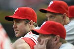 PHOENIX, AZ - APRIL 23:  Chase Utley #26 of the Philadelphia Phillies watches from the dugout during the MLB game against the Arizona Diamondbacks at Chase Field on April 23, 2012 in Phoenix, Arizona. The Diamondbacks defeated the Phillies 9-5  (Photo by Christian Petersen/Getty Images)