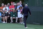 AUGUSTA, GA - APRIL 06:  Tiger Woods of the United States kicks his club after a tee shot on 16th hole during the second round of the 2012 Masters Tournament at Augusta National Golf Club on April 6, 2012 in Augusta, Georgia.  (Photo by Jamie Squire/Getty Images)