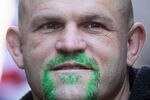 NEW YORK, NY - MARCH 17:  Former UFC Champion Chuck Liddell (C) poses with FDNY firefighters before marching with them at the 250th annual St. Patrick's Day parade March 17, 2011 in New York City. The parade honors the patron saint of Ireland and marched for the first time in the U.S. on March 17, 1762, fourteen years before the Declaration of Independence.  (Photo by Mario Tama/Getty Images)