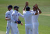 NOTTINGHAM, ENGLAND - MAY 28:  Tim Bresnan of England celebrates the wicket of Darren Sammy of West Indies during the Second Investec Test Match between England and West Indies at Trent Bridge on May 28, 2012 in Nottingham, England.  (Photo by Laurence Griffiths/Getty Images)