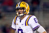 OXFORD, MS - NOVEMBER 19: Zach Mettenberger #8 of the LSU Tigers looks to the sideline against the Ole Miss Rebels on November 19, 2011 at Vaught-Hemingway Stadium in Oxford, Mississippi. LSU beat Mississippi 52-3. (Photo by Joe Murphy/Getty Images)