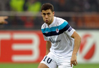 MILAN, ITALY - NOVEMBER 02:  Eden Hazard of LOSC Lille Metropole during the UEFA Champions League, group B match between FC Internazionale Milano and LOSC Lille Metropole at Giuseppe Meazza Stadium on November 2, 2011 in Milan, Italy.  (Photo by Claudio Villa/Getty Images)