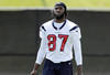 HOUSTON - MAY 21: Wide receiver Dwight Jones #87 of the Houston Texans during the first day of OTA's at the Methodist Training Center at Reliant Park on May 21, 2012 in Houston, Texas.  (Photo by Bob Levey/Getty Images)
