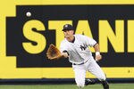 NEW YORK - JUNE 18:  Brett Gardner #11 of the New York Yankees makes a catch against the New York Mets on June 18, 2010 at Yankee Stadium in the Bronx borough of New York City.  (Photo by Al Bello/Getty Images)