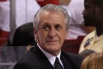 MIAMI, FL - MAY 31:  Team President Pat Riley of the Miami Heat looks on during halftime as the Heat take on the Dallas Mavericks in Game One of the 2011 NBA Finals at American Airlines Arena on May 31, 2011 in Miami, Florida. NOTE TO USER: User expressly acknowledges and agrees that, by downloading and/or using this Photograph, user is consenting to the terms and conditions of the Getty Images License Agreement.  (Photo by Mike Ehrmann/Getty Images)