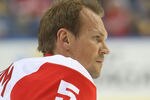 BUFFALO, NY - DECEMBER 2: Nicklas Lidstrom #5 of the Detroit Red Wings warms up before their NHL game against the Buffalo Sabres at First Niagara Center on December 2, 2011 in Buffalo, New York. (Photo by Tom Szczerbowski/Getty Images)