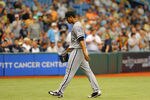 ST. PETERSBURG, FL - MAY 30:  Pitcher Jose Quintana #62 of the Chicago White Sox leaves the mound after he is ejected against the Tampa Bay Rays May 30, 2012  at Tropicana Field in St. Petersburg, Florida.  (Photo by Al Messerschmidt/Getty Images)