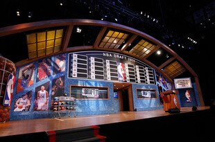 NEWARK, NJ - JUNE 23:  A general view of the dravt stage during the 2011 NBA Draft at the Prudential Center on June 23, 2011 in Newark, New Jersey.  NOTE TO USER: User expressly acknowledges and agrees that, by downloading and/or using this Photograph, user is consenting to the terms and conditions of the Getty Images License Agreement.  (Photo by Mike Stobe/Getty Images)