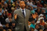 NEW ORLEANS, LA - MARCH 14:  Head coach Monty Williams of the New Orleans Hornets against the Los Angeles Lakers at the New Orleans Arena on March 14, 2012 in New Orleans, Louisiana.  NOTE TO USER: User expressly acknowledges and agrees that, by downloading and or using this photograph, User is consenting to the terms and conditions of the Getty Images License Agreement.  (Photo by Chris Graythen/Getty Images)