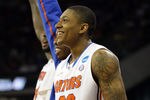 OMAHA, NE - MARCH 18:  Bradley Beal #23 of the Florida Gators smiles on the bench late in the second half against the Norfolk State Spartans during the third round of the 2012 NCAA Men's Basketball Tournament at CenturyLink Center on March 18, 2012 in Omaha, Nebraska.  (Photo by Doug Pensinger/Getty Images)