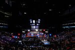NEWARK, NJ - JUNE 23:  A general view of the draft stage during the 2011 NBA Draft at the Prudential Center on June 23, 2011 in Newark, New Jersey.  NOTE TO USER: User expressly acknowledges and agrees that, by downloading and/or using this Photograph, user is consenting to the terms and conditions of the Getty Images License Agreement.  (Photo by Mike Stobe/Getty Images)