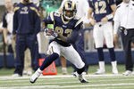 ARLINGTON, TX - OCTOBER 23: Brandon Lloyd #83 of the St. Louis Rams runs against the Dallas Cowboys runs down the field against  at Cowboys Stadium on October 23, 2011 in Arlington, Texas. (Photo by Layne Murdoch/Getty Images)